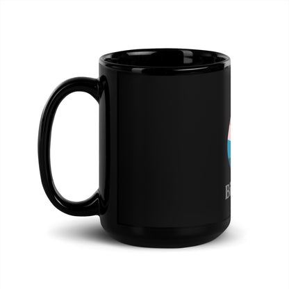 BQFF Branded Black Glossy coffee mug | Big queer food fest
